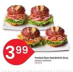 Albertsons Pretzel Bun Sandwich Duo - select varieties offer