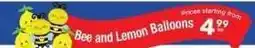 Albertsons Bee and Lemon Balloons offer