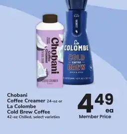 Albertsons Chobani Coffee Creamer 24-oz or La Colombe Cold Brew Coffee 42-oz Chilled - select varieties offer
