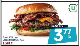 Albertsons Fresh 80% Lean Ground Beef - Value Pack offer
