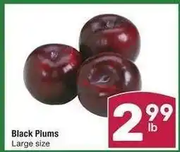 Albertsons Black Plums - Large size offer