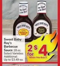 Albertsons Sweet Baby Ray's Barbecue Sauce - 18 oz. Select Varieties offer