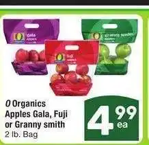 Albertsons O Organics Apples Gala, Fuji or Granny Smith - 2 lb. Bag offer