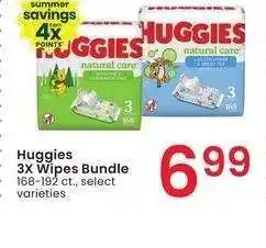 Albertsons Huggies 3X Wipes Bundle - 168-192 ct., select varieties offer