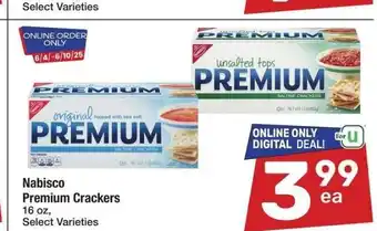 Albertsons Nabisco Premium Crackers - 16 oz, Select Varieties offer