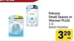 Albertsons Febreze Small Spaces or Warmer Plug - 1 ct. Select Varieties offer