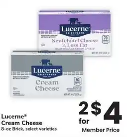 Albertsons Lucerne Cream Cheese - 8-oz Brick, select varieties offer