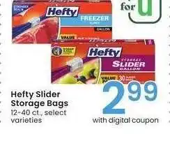 Albertsons Hefty Slider Storage Bags - 12-40 ct., select varieties offer