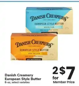Albertsons Danish Creamery European Style Butter - 8-oz, select varieties offer