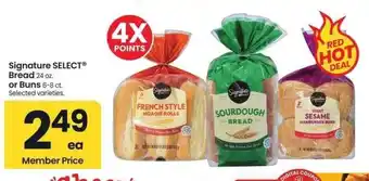 Albertsons Signature SELECT Bread 24 oz. or Buns 6-8 ct. - Selected varieties offer