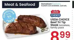 Albertsons USDA CHOICE Beef Tri Tip Steak - boneless, family pack offer
