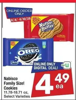 Albertsons Nabisco Family Size Cookies - 11.78-18.71 oz, Select Varieties offer