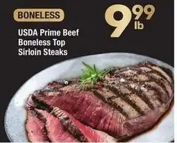 Albertsons USDA Prime Beef Boneless Top Sirloin Steaks offer