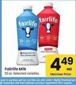 Albertsons FA!RLIFE MILK - 52 oz. Selected varieties offer