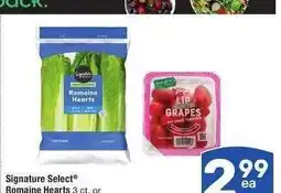 Albertsons Signature Select Romaine Hearts 3 ct. or Snacking Tomatoes 11 oz offer