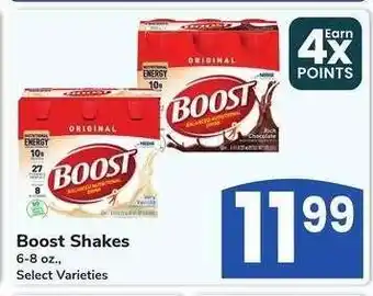 Albertsons Boost Shakes - 6-8 oz., Select Varieties offer