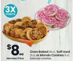 Albertsons Oven Baked 36 ct., Soft Iced 21 ct. or Mondo Cookies 5 ct. - Selected varieties offer