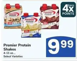 Albertsons Premier Protein Shakes - 4-11 oz., Select Varieties offer