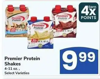 Albertsons Premier Protein Shakes - 4-11 oz., Select Varieties offer