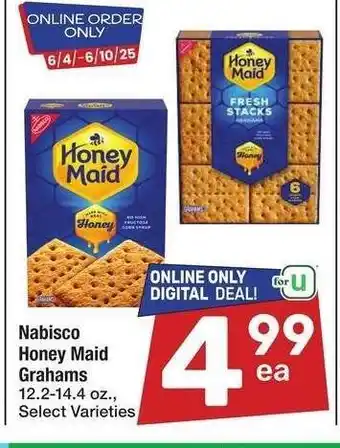 Albertsons Nabisco Honey Maid Grahams - 12.2-14.4 oz., Select Varieties offer