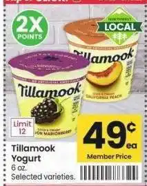 Albertsons Tillamook Yogurt - 6 oz. Selected varieties offer