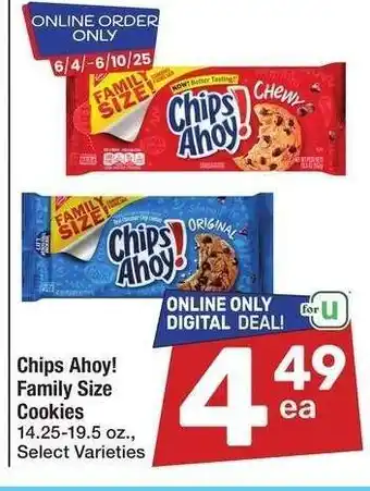 Albertsons Chips Ahoy! Family Size Cookies - 14.25-19.5 oz., Select Varieties offer