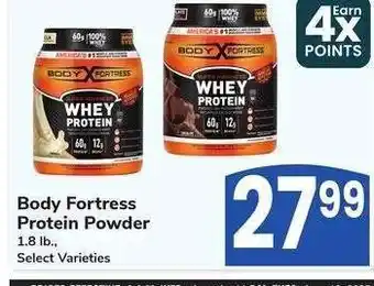 Albertsons Body Fortress Protein Powder - 1.8 lb., Select Varieties offer