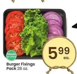 Albertsons Burger Fixings Pack - 28 oz offer