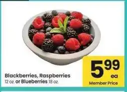 Albertsons Blackberries, Raspberries 12 oz. or Blueberries 18 oz offer