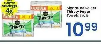 Albertsons Signature Select Thirsty Paper Towels - 6 rolls offer
