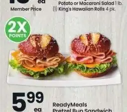 Albertsons ReadyMeals Pretzel Bun Sandwich - Selected varieties offer