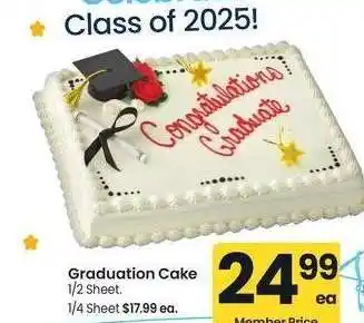 Albertsons Graduation Cake - 1/2 Sheet offer
