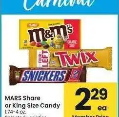 Albertsons MARS Share or King Size Candy - 1.74-4 oz. Selected varieties offer