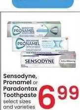 Albertsons Sensodyne, Pronamel or Paradontax Toothpaste - select sizes and varieties offer