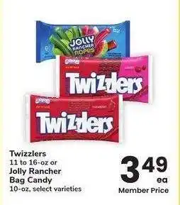 Albertsons Twizzlers 11 to 16-oz or Jolly Rancher Bag Candy 10-oz - select varieties offer