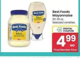 Albertsons Best Foods Mayonnaise - 20-30 oz. Selected varieties offer