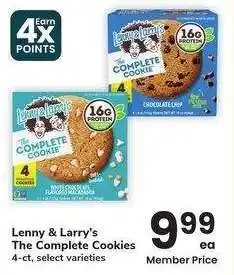 Albertsons Lenny & Larry's The Complete Cookies - 4-ct, select varieties offer