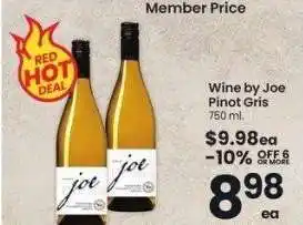 Albertsons Wine by Joe Pinot Gris - 750 ml offer
