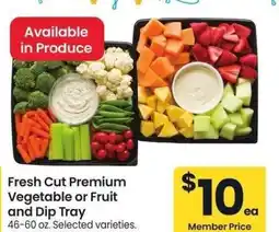 Albertsons Fresh Cut Premium Vegetable or Fruit and Dip Tray - 46-60 oz. Selected varieties offer