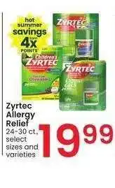 Albertsons Zyrtec Allergy Relief - 24-30 ct., select sizes and varieties offer