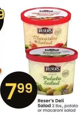 Albertsons Reser's Deli Salad - 3 lbs., potato or macaroni salad offer