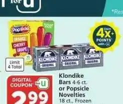 Albertsons Klondike Bars 4-6 ct. or Popsicle Novelties 18 ct. - Frozen Selected varieties Member Price: $5.49 offer