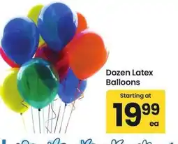 Albertsons Dozen Latex Balloons offer