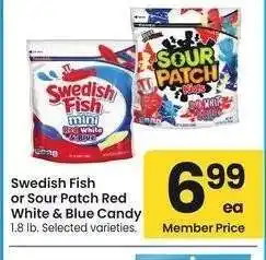 Albertsons Swedish Fish or Sour Patch Red White & Blue Candy - 1.8 lb. Selected varieties offer