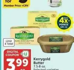 Albertsons Kerrygold Butter - 7.5-8 oz. Selected varieties Member Price: $5.99 offer