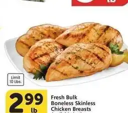 Albertsons Fresh Bulk Boneless Skinless Chicken Breasts - Available in the full service meat counter offer