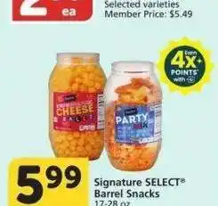Albertsons Signature SELECT Barrel Snacks - 17-28 oz. Selected varieties offer
