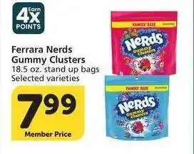 Albertsons Ferrara Nerds Gummy Clusters - 18.5 oz. stand up bags Selected varieties offer