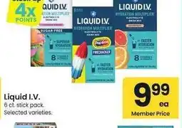 Albertsons Liquid I. V. - 6 ct. stick pack. Selected varieties offer