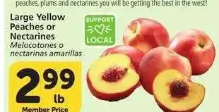 Albertsons Large Yellow Peaches or Nectarines - Melocotones o nectarinas amarillas offer